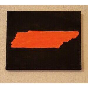 Handpainted Handmade Tennessee State Original Acrylic Painting On Canvas 8x10"